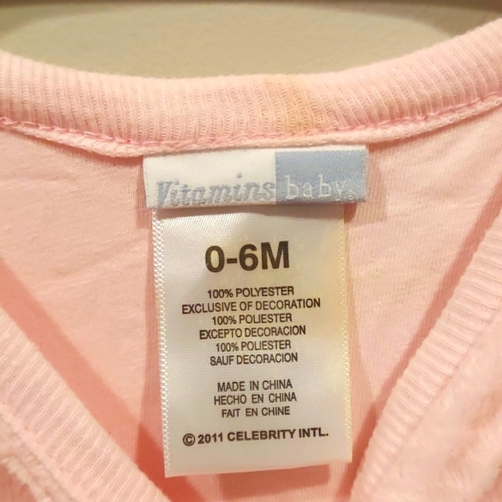 Vitamins baby pink sleeper - Picture 3 of 4